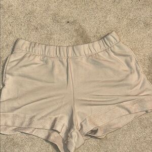 Beige Casual Shorts